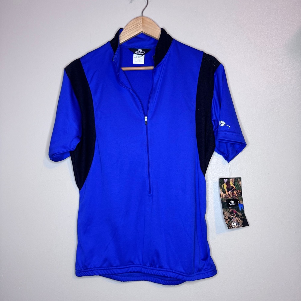 Bellwether Cycling Jersey Blue Coolmax Mesh Men's Large USA